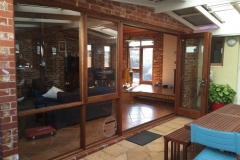 bifold doors with window